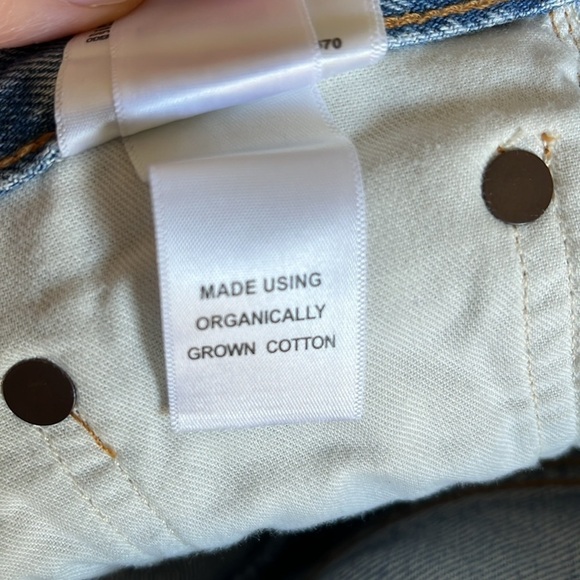 Agolde 90’s Jeans Light Wash Button Fly 100% Organic Cotton High Waist Sz 23 - Picture 16 of 16